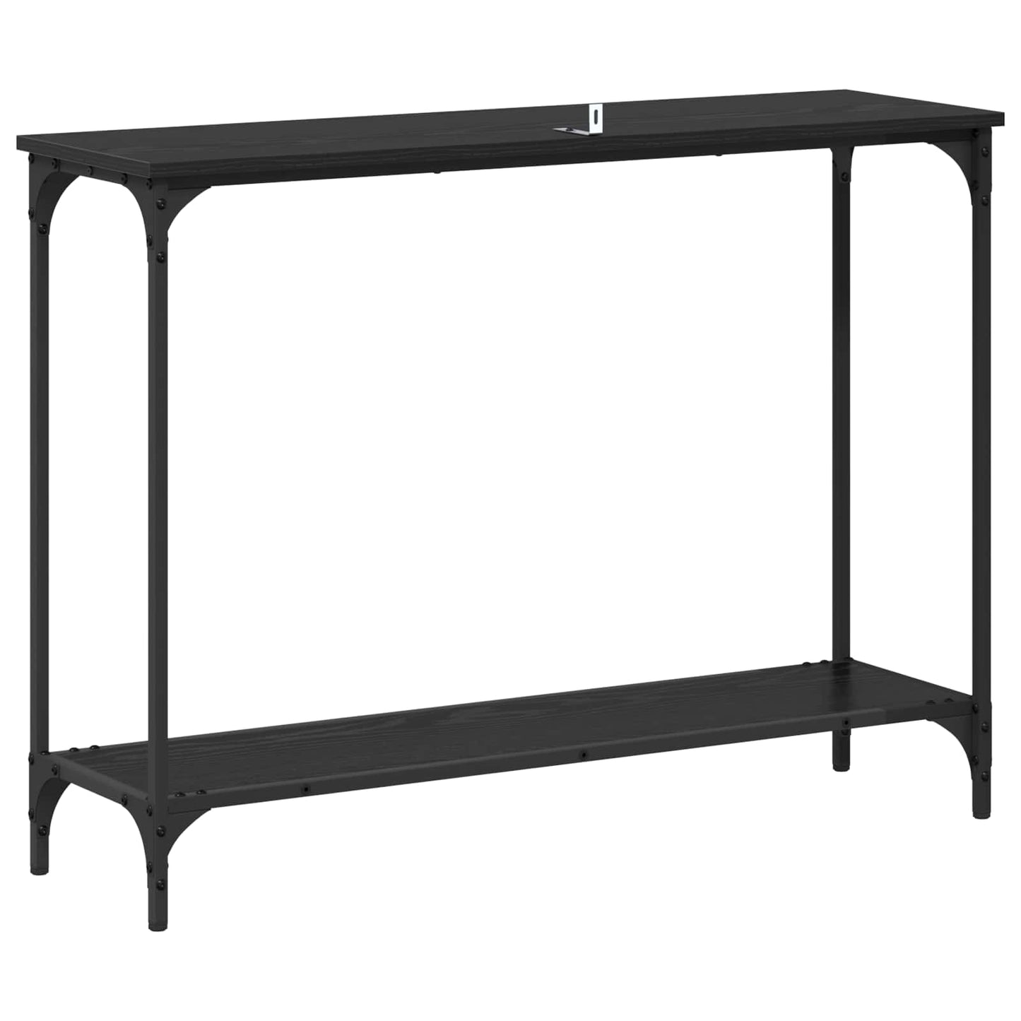 Konsolentisch Schwarz Eichen-Optik 101 x 30,5 x 75 cm