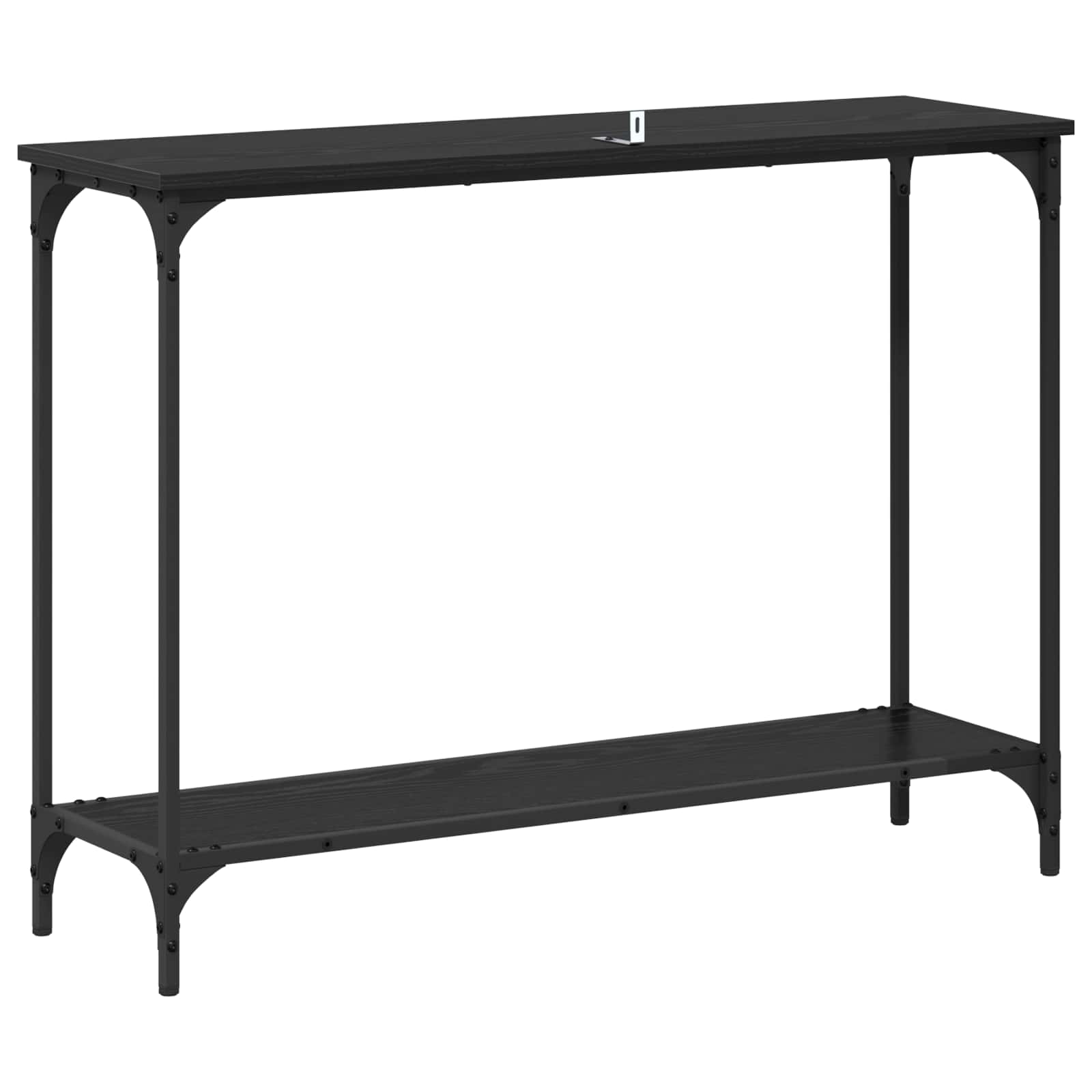 Konsolentisch Schwarz Eichen-Optik 101 x 30,5 x 75 cm