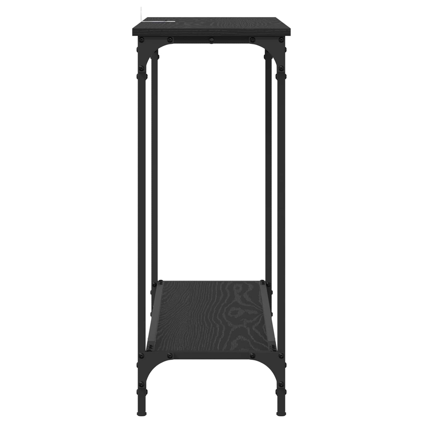 Konsolentisch Schwarz Eichen-Optik 101 x 30,5 x 75 cm