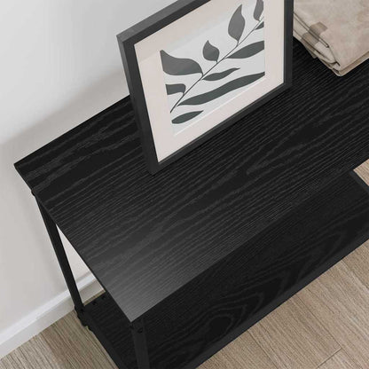 Konsolentisch Schwarz Eichen-Optik 75 x 30,5 x 75 cm