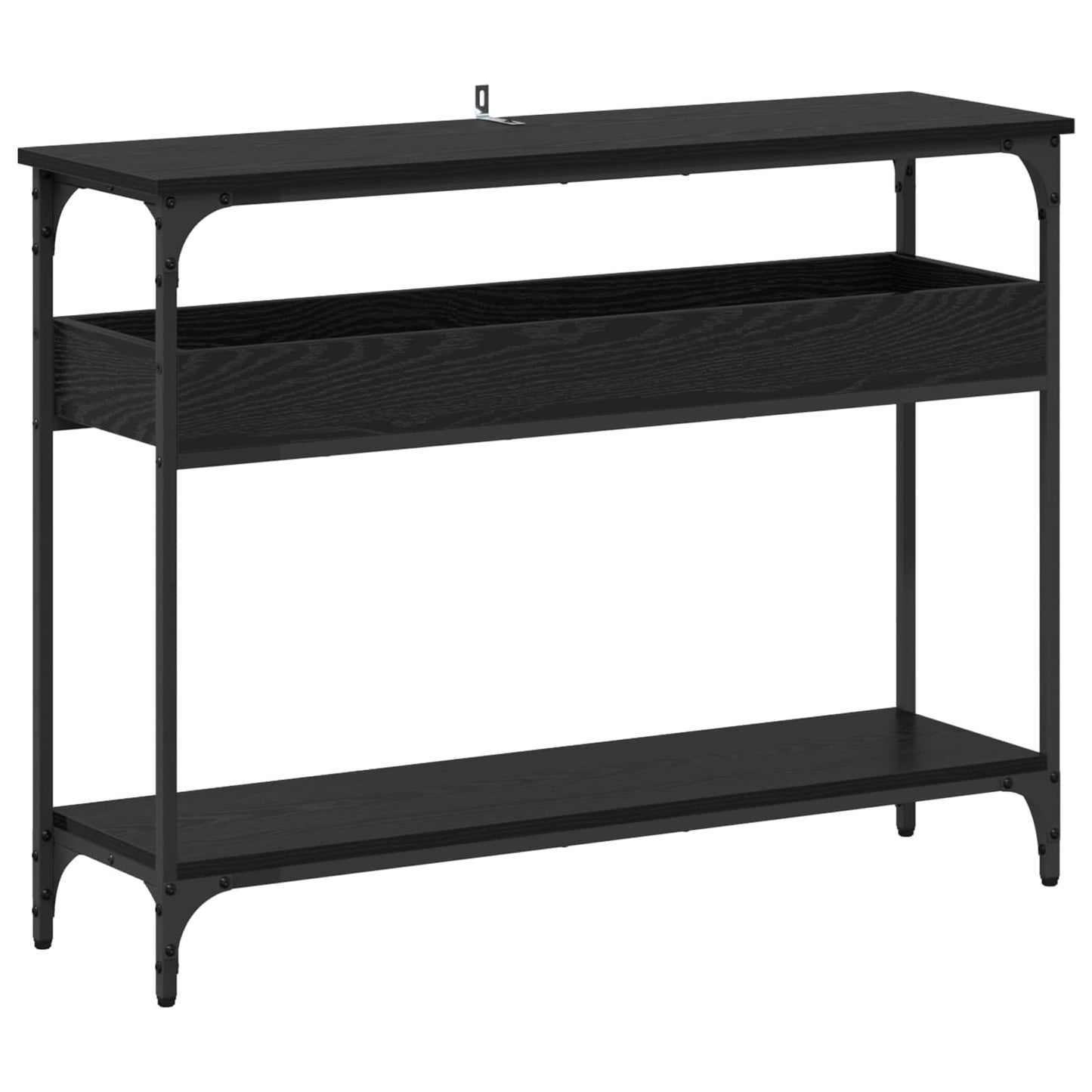 Konsolentisch Schwarz Eichen-Optik 100 x 29 x 75 cm