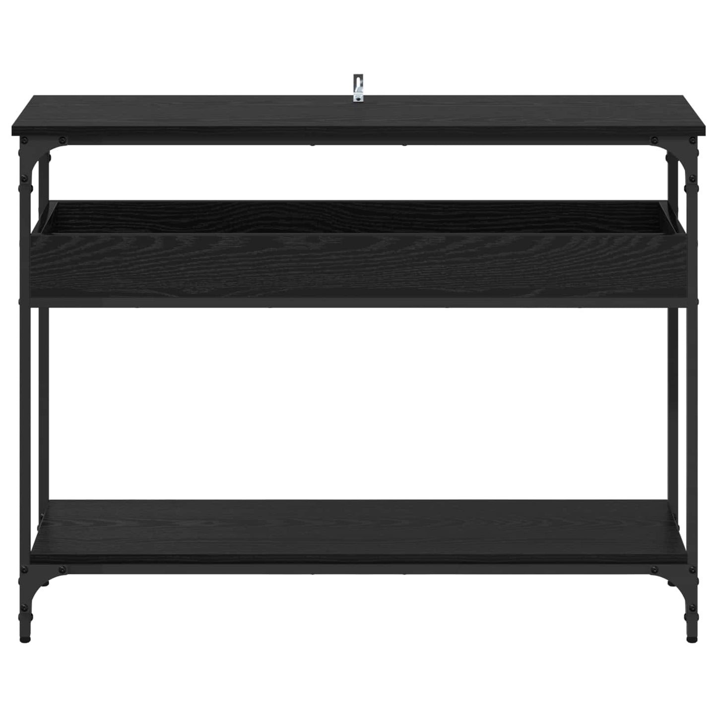 Konsolentisch Schwarz Eichen-Optik 100 x 29 x 75 cm