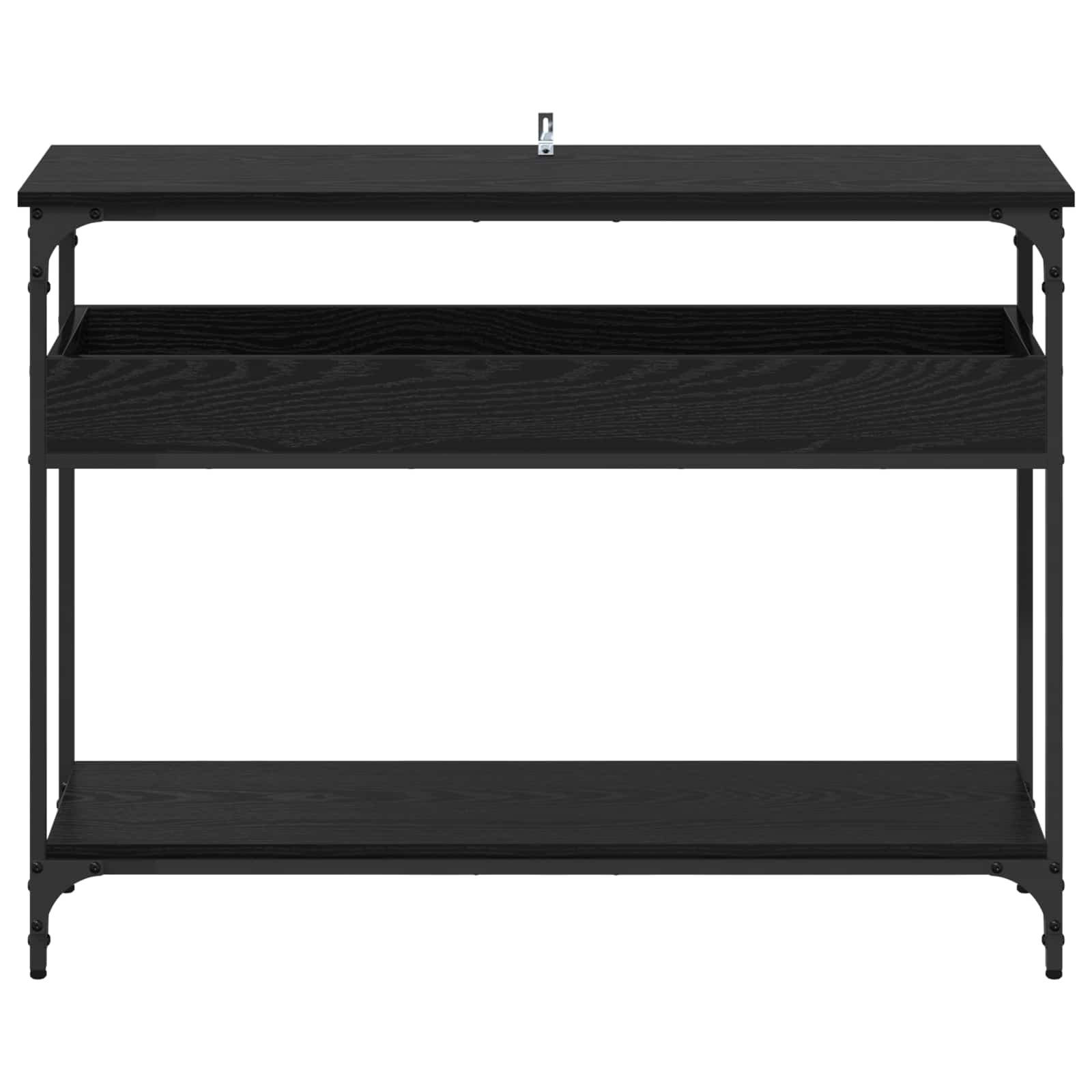 Konsolentisch Schwarz Eichen-Optik 100 x 29 x 75 cm