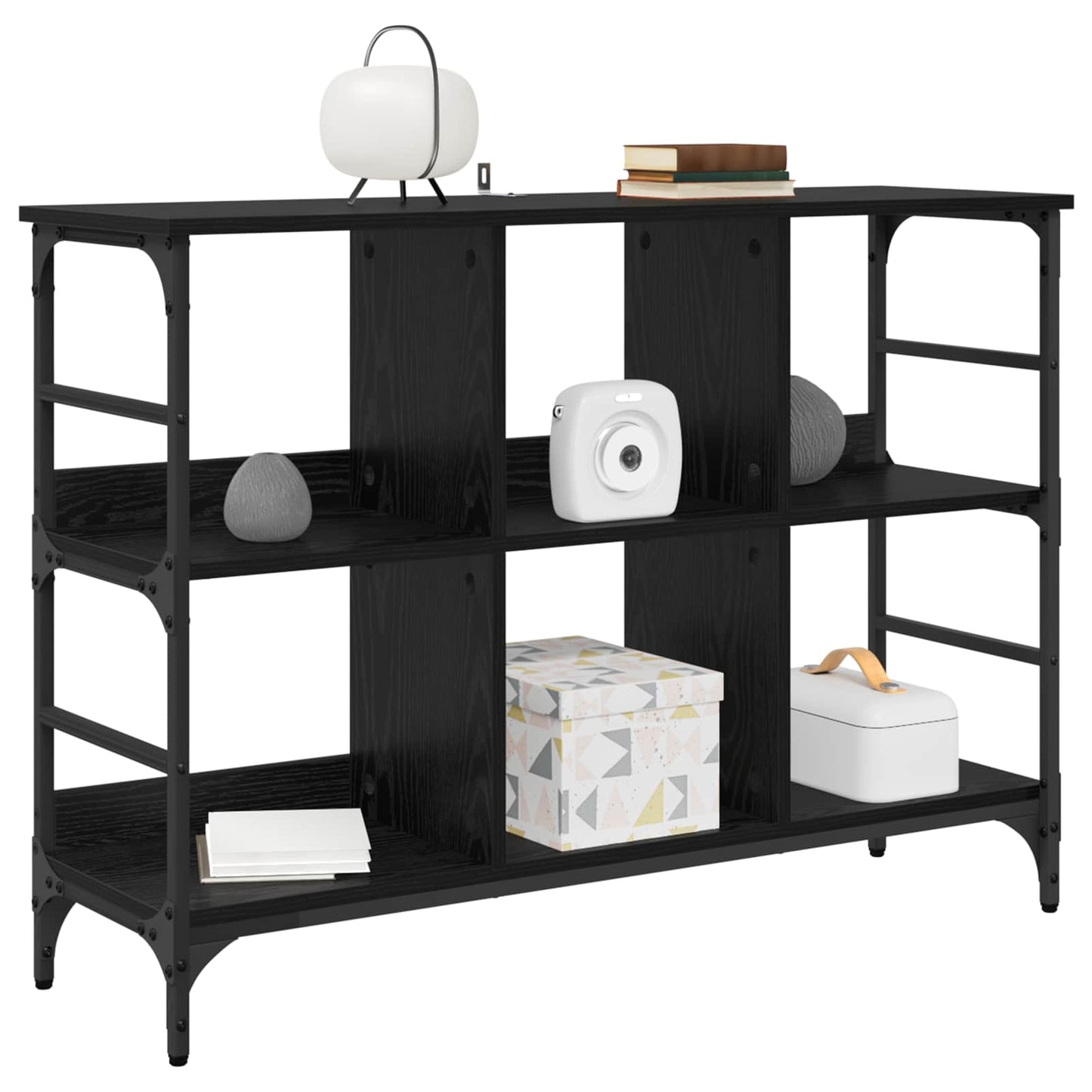 Sideboard Schwarz Eichen-Optik 102 x 32 x 73,5 cm