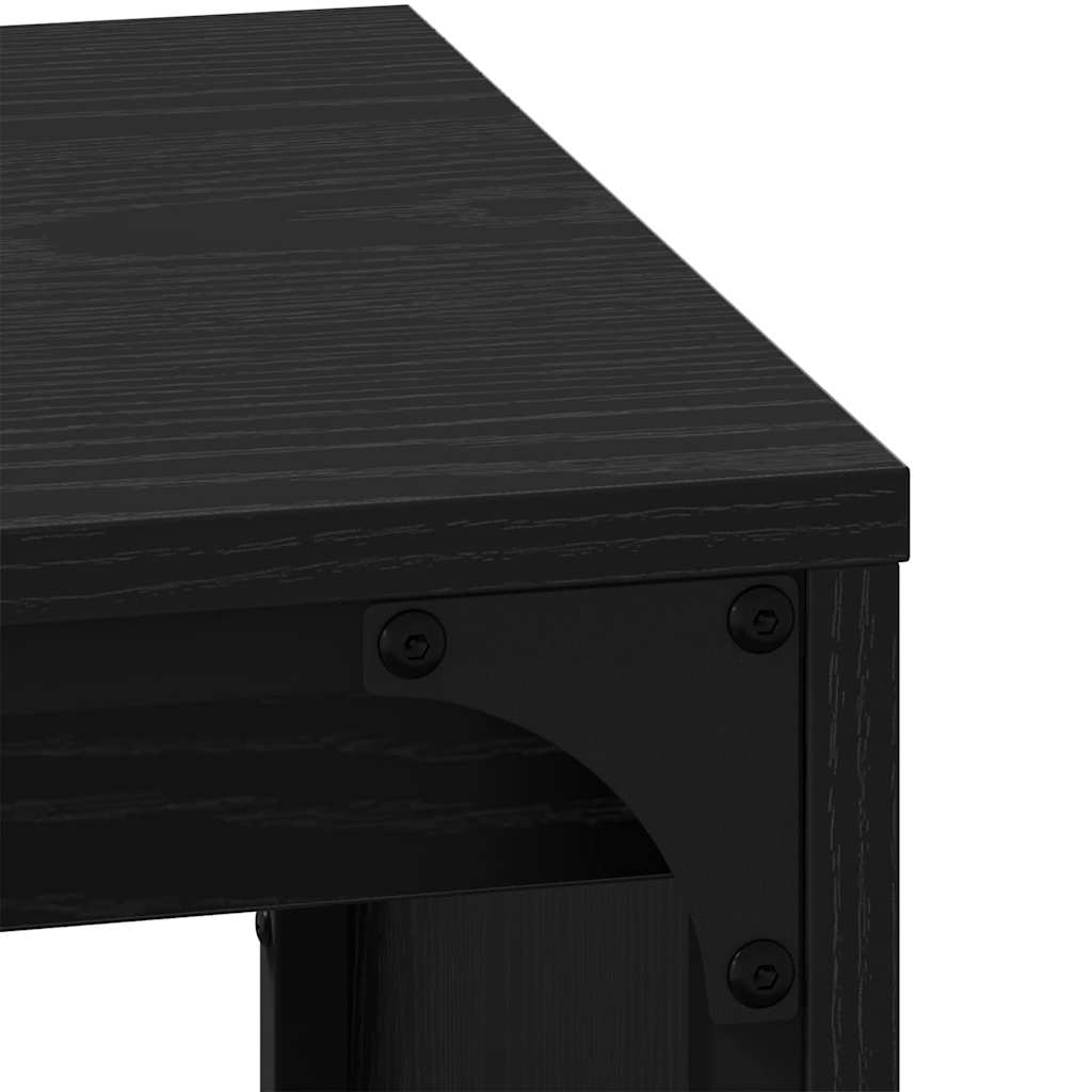 Couchtisch 3 stk. Schwarz Eichen-Optik 60 x 35 x 56 cm