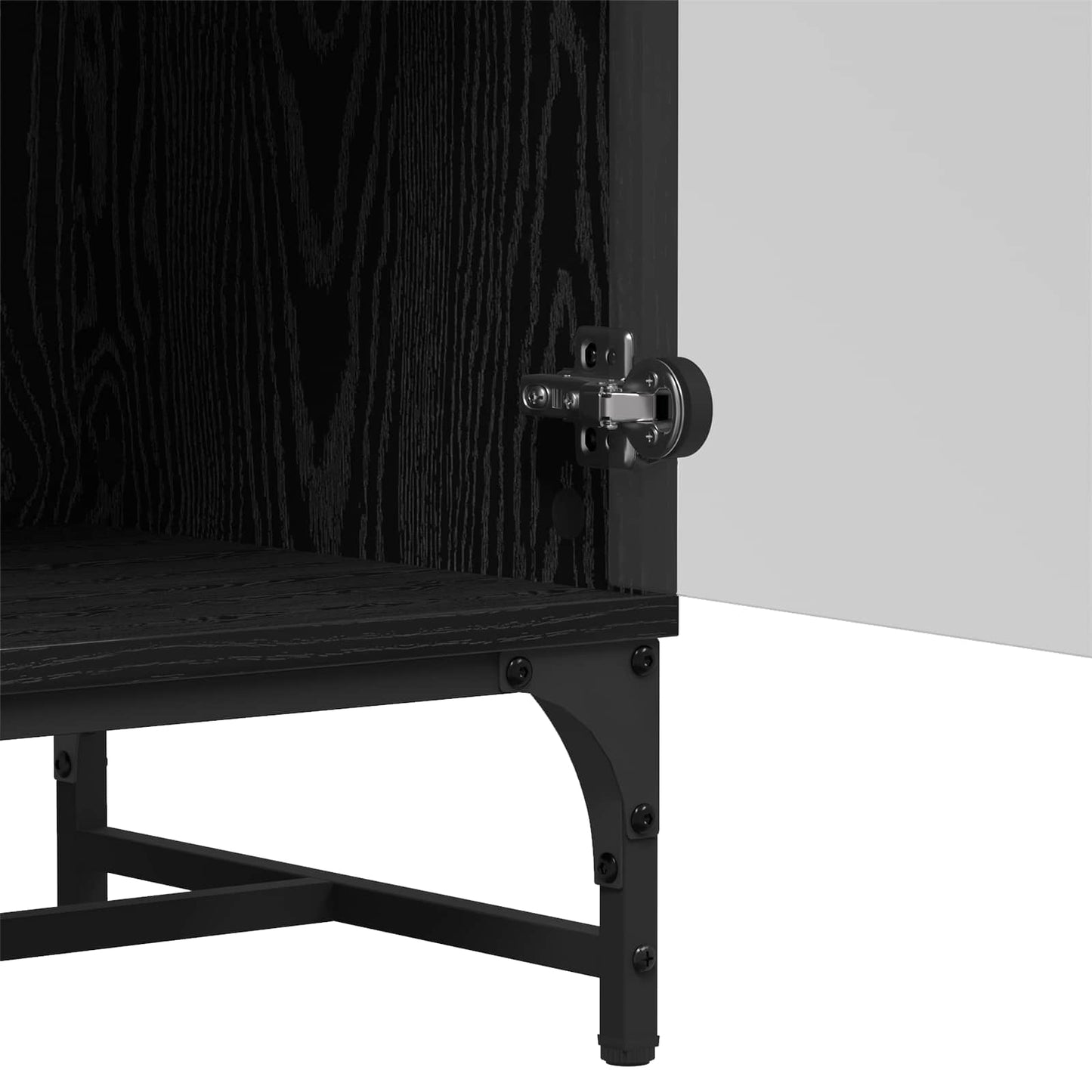 Sideboard Schwarz Eichen-Optik 35 x 37 x 117 cm