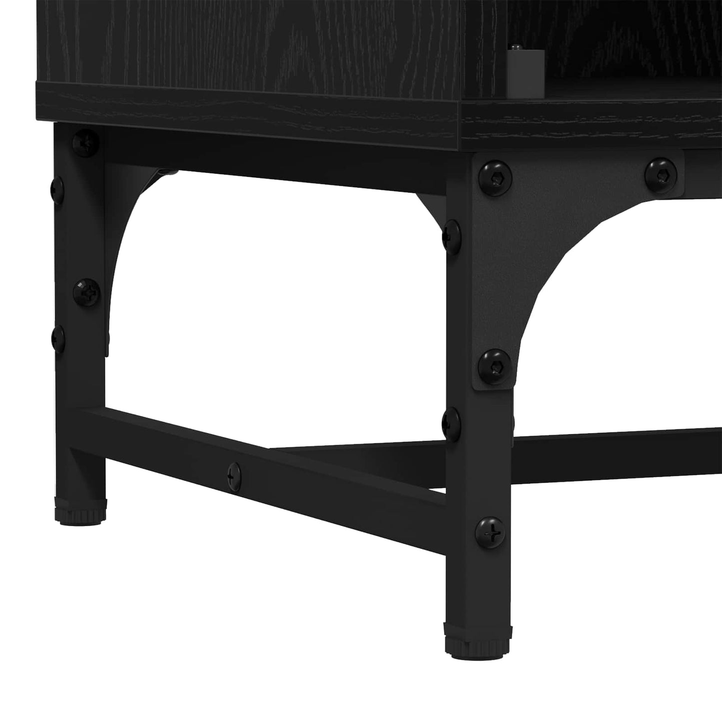 Sideboard Schwarz Eichen-Optik 35 x 37 x 117 cm
