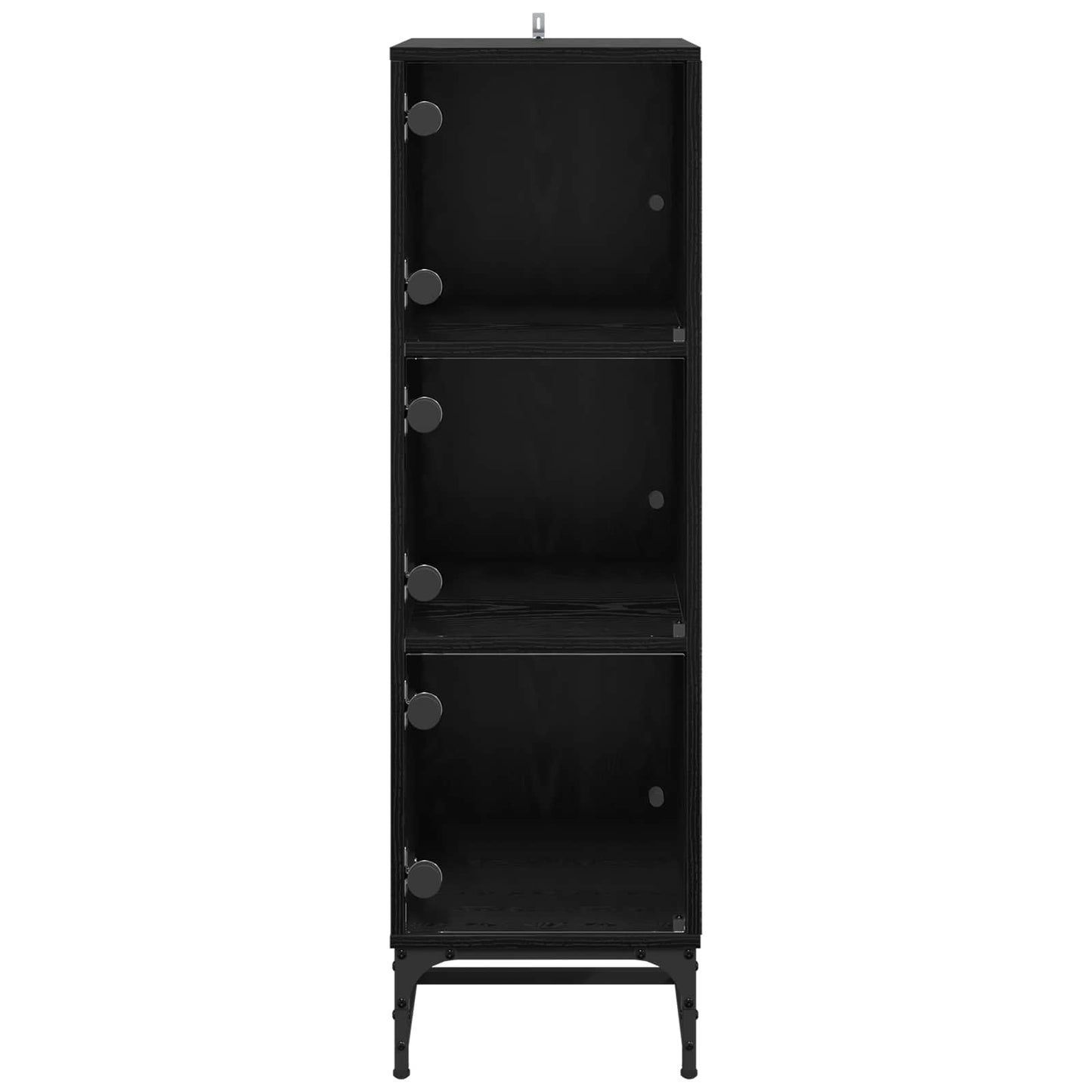Sideboard Schwarz Eichen-Optik 35 x 37 x 117 cm