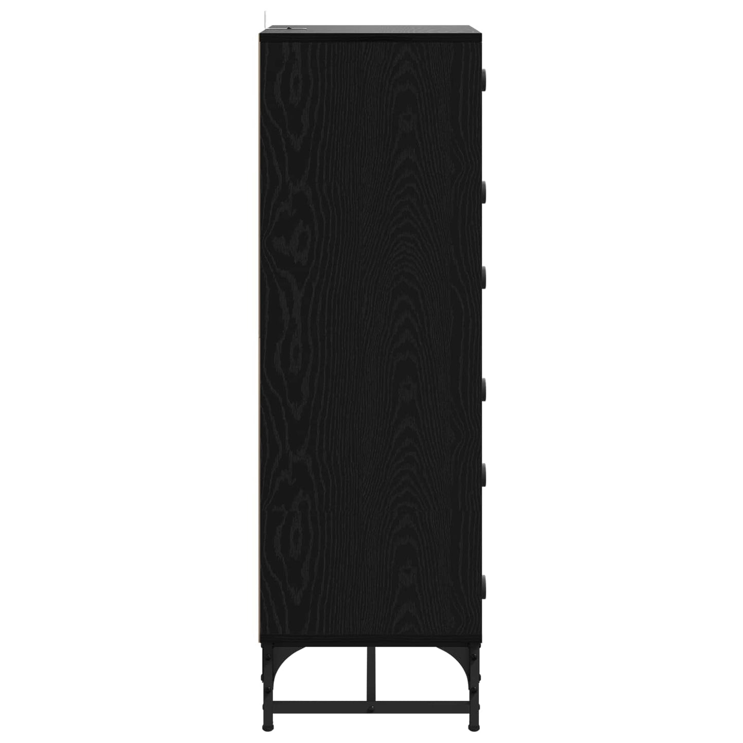 Sideboard Schwarz Eichen-Optik 35 x 37 x 117 cm