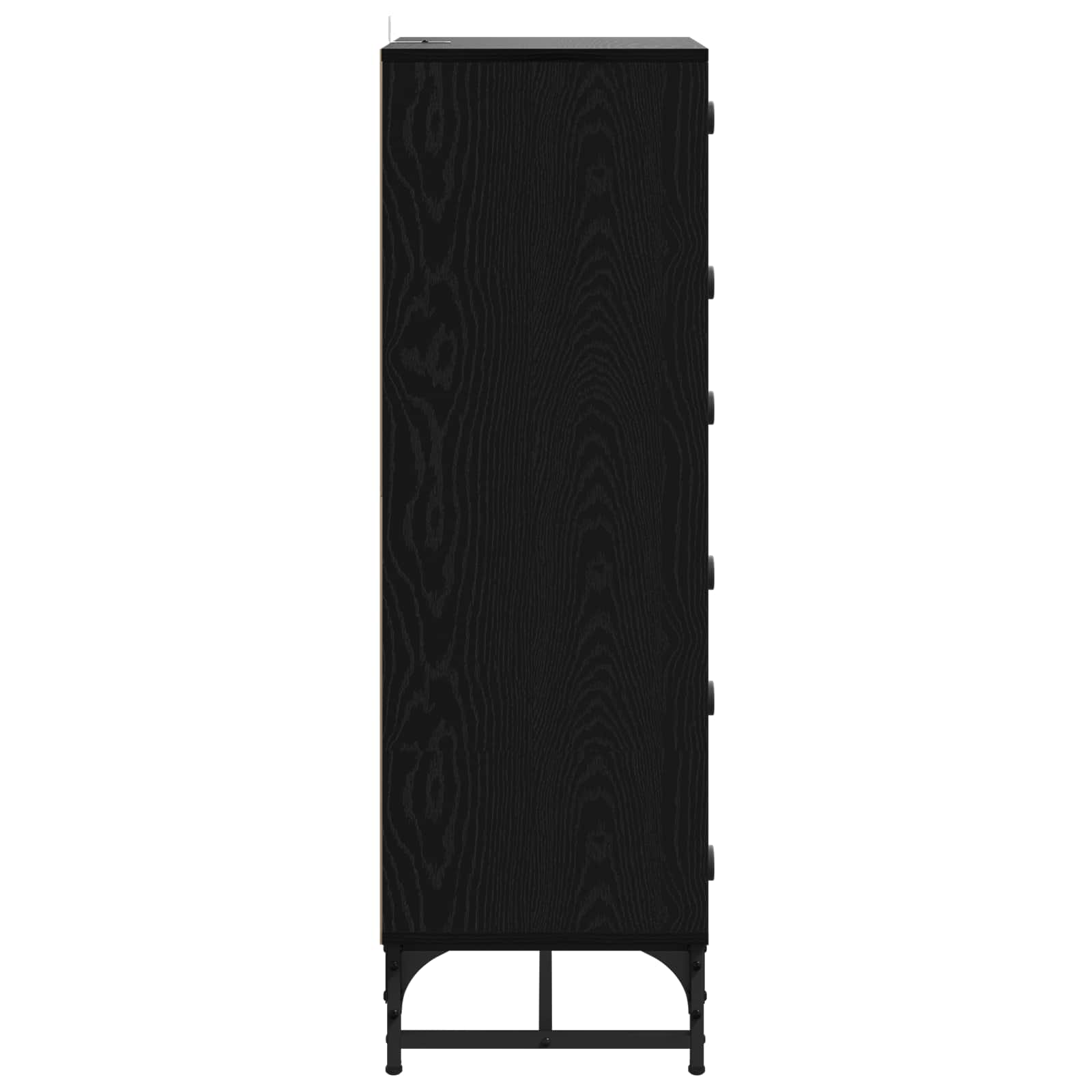 Sideboard Schwarz Eichen-Optik 35 x 37 x 117 cm