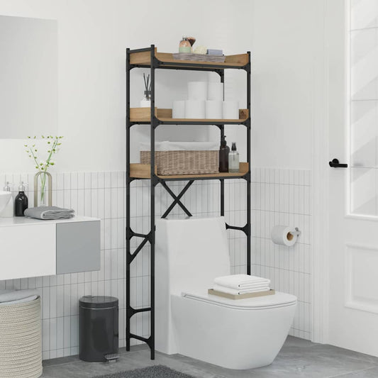 Waschmaschinenregal mit Regal 67 x 25 x 163 cm Holzwerkstoff