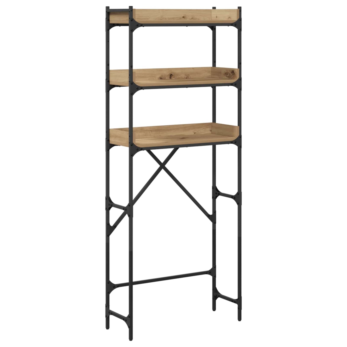Waschmaschinenregal mit Regal Artisan-Eiche 67 x 25 x 163 cm