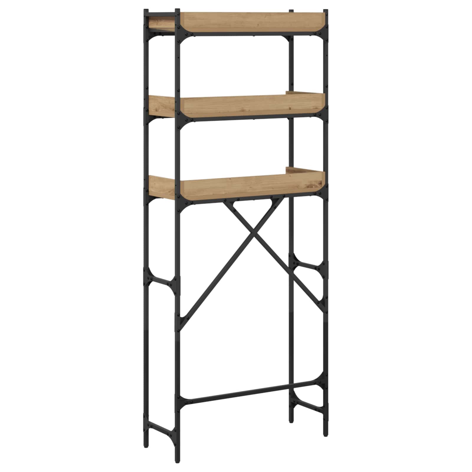 Waschmaschinenregal mit Regal Artisan-Eiche 67 x 25 x 163 cm