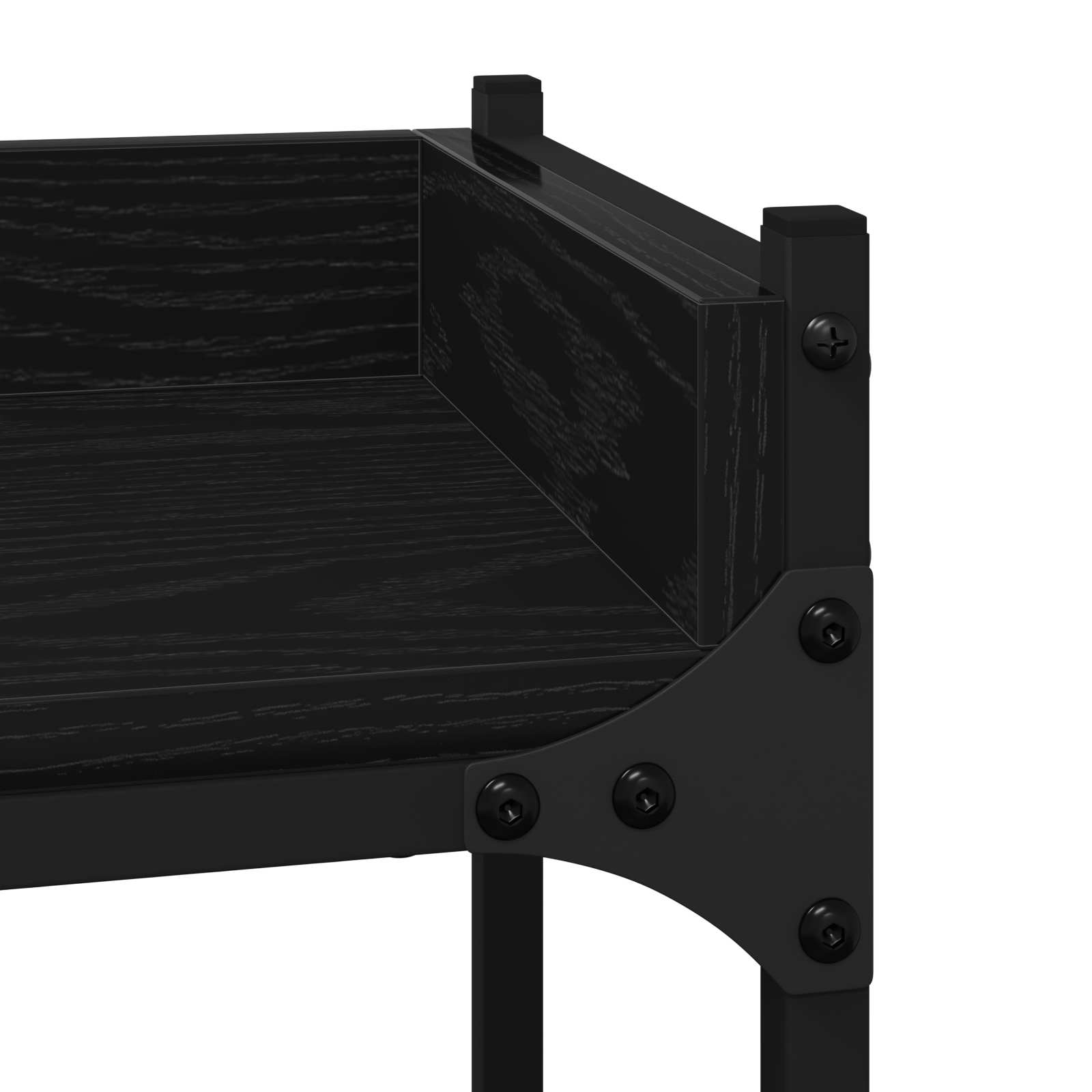 Waschmaschinenregal Schwarz 0ak 67 x 25 x 163 cm Holzwerkstoff