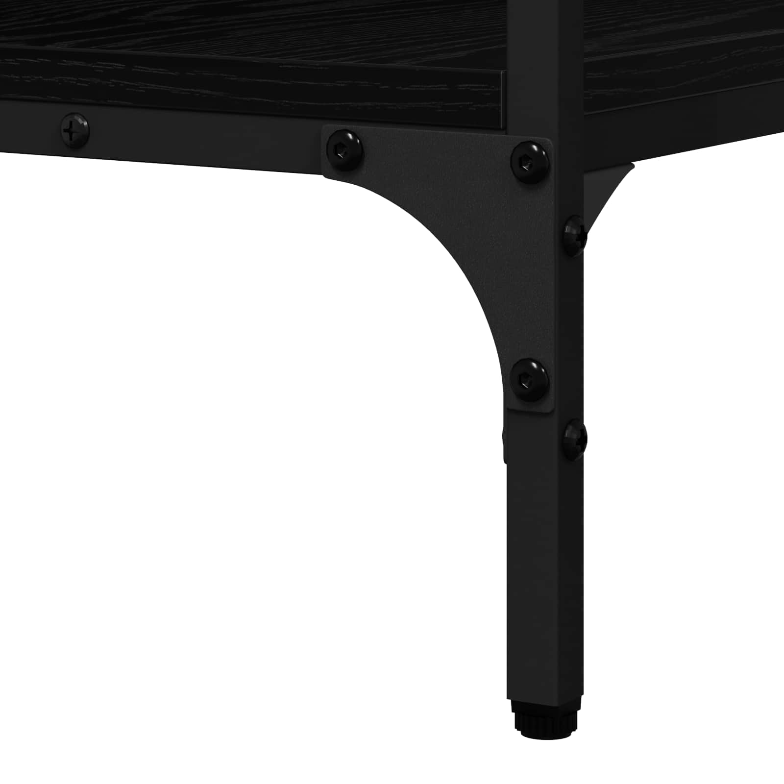 Konsolentisch Schwarz Eichen-Optik 100 x 32 x 75 cm