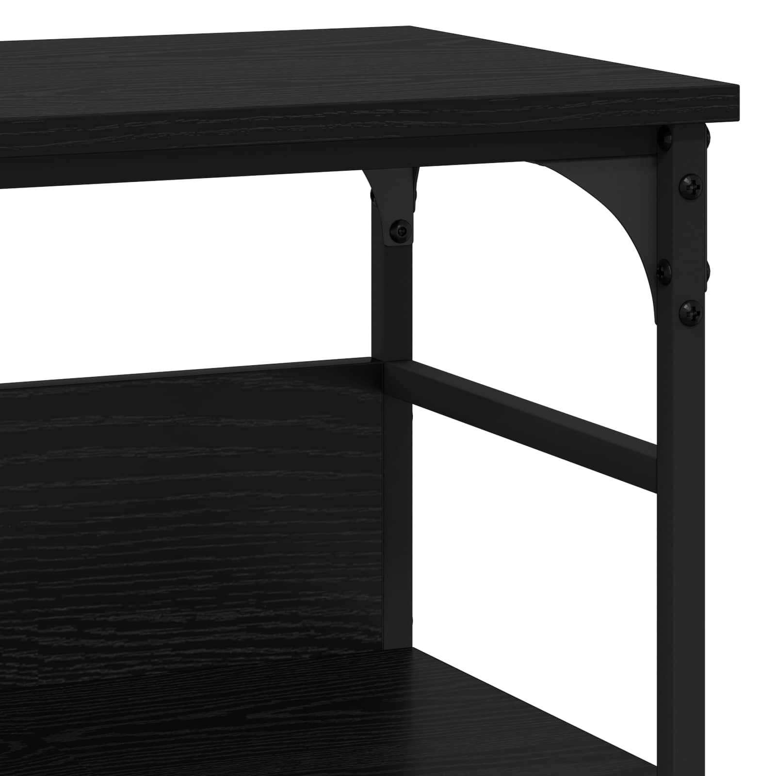 Konsolentisch Schwarz Eichen-Optik 100 x 32 x 75 cm