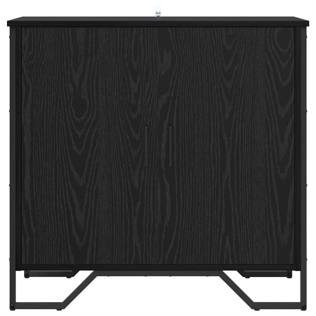 Sideboard Schwarz Eichen-Optik 78 x 35 x 74.5 cm