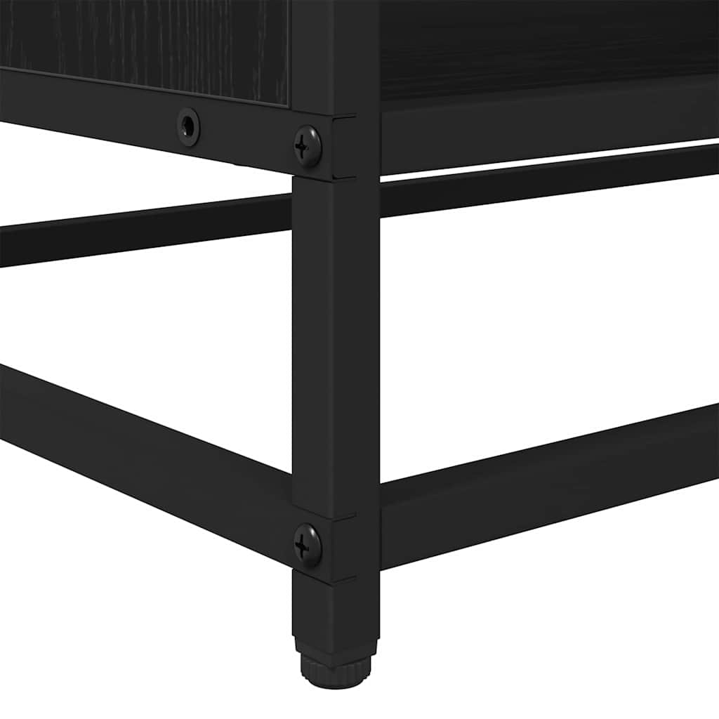 TV-Schränk Schwarz Eichen-Optik 61 x 40 x 46 cm Holzwerkstoff