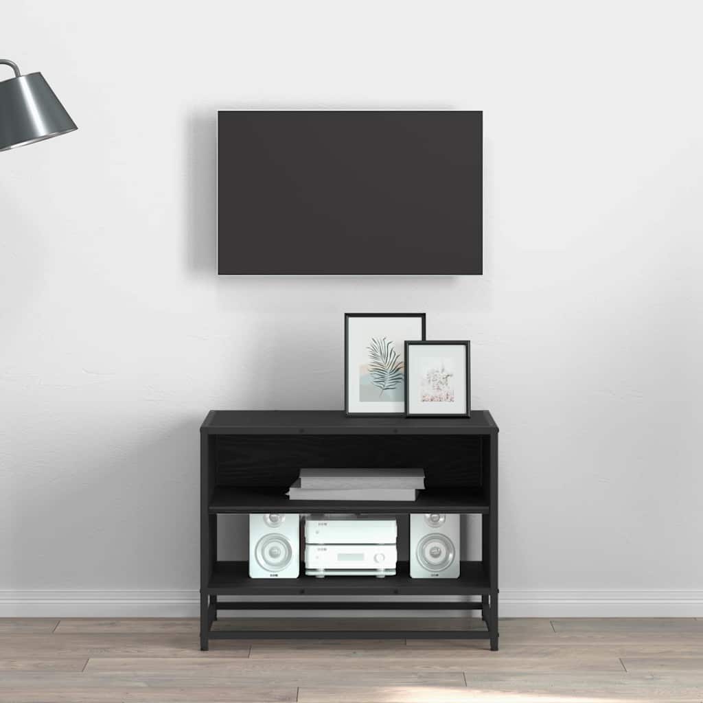 TV-Schränk Schwarz Eichen-Optik 61 x 40 x 46 cm Holzwerkstoff