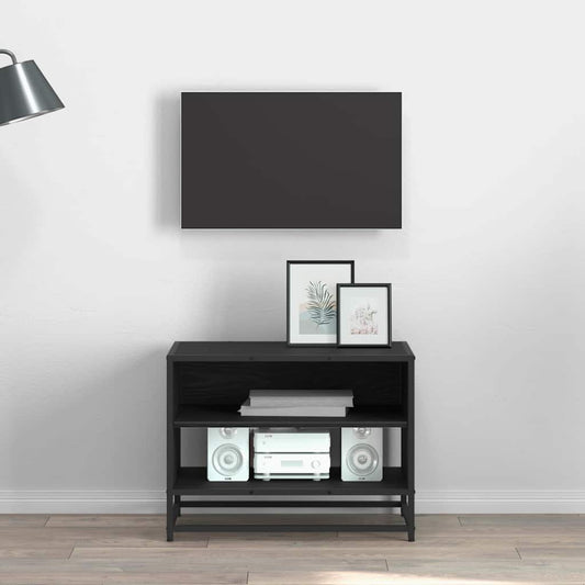TV-Schränk Schwarz Eichen-Optik 61 x 40 x 46 cm Holzwerkstoff
