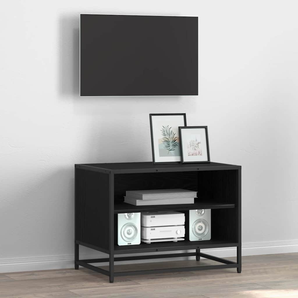 TV-Schränk Schwarz Eichen-Optik 61 x 40 x 46 cm Holzwerkstoff