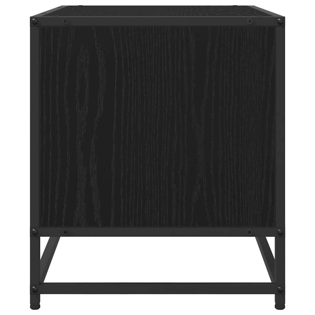 TV-Schränk Schwarz Eichen-Optik 61 x 40 x 46 cm Holzwerkstoff