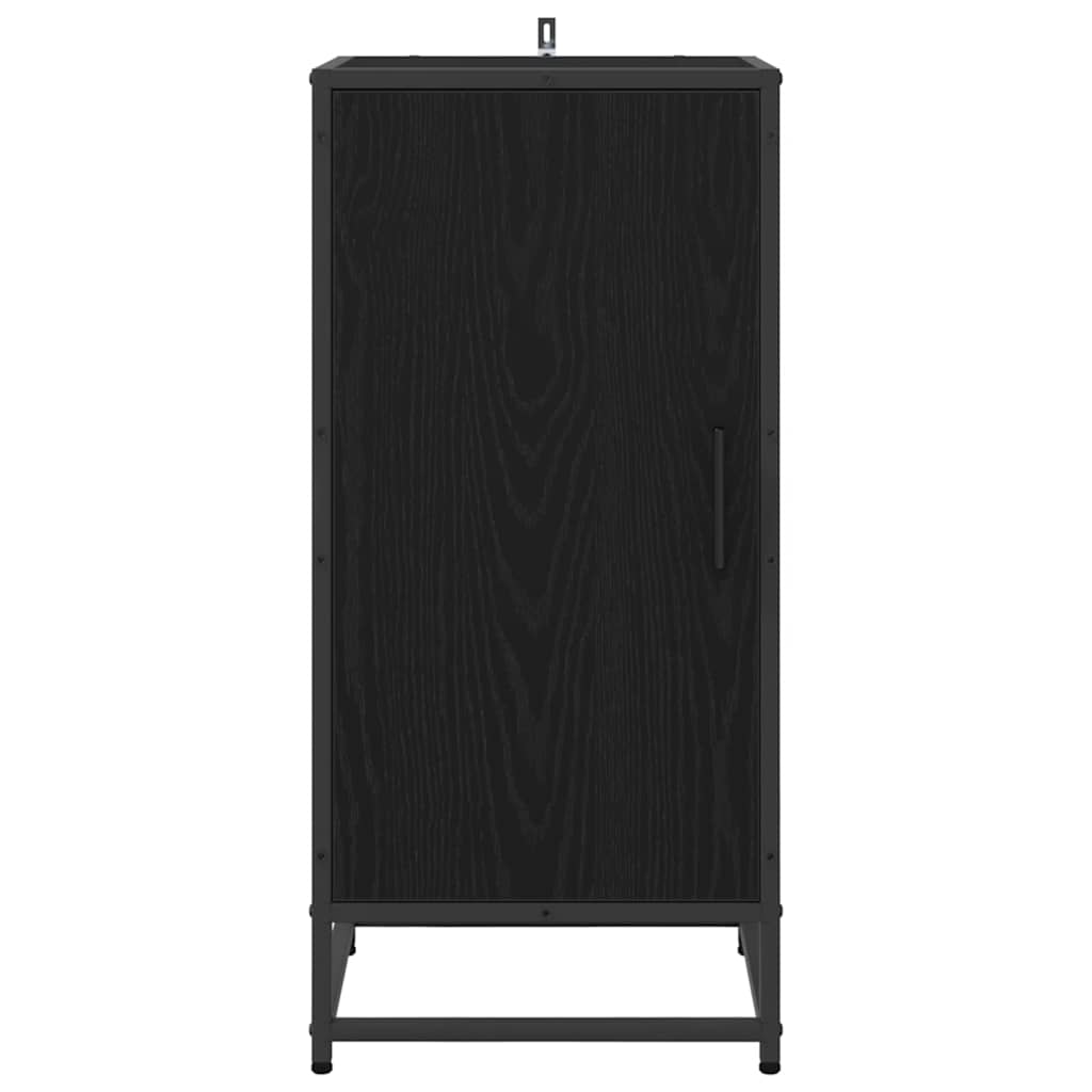 Sideboard Schwarz Eichen-Optik 35,5 x 35 x 76 cm
