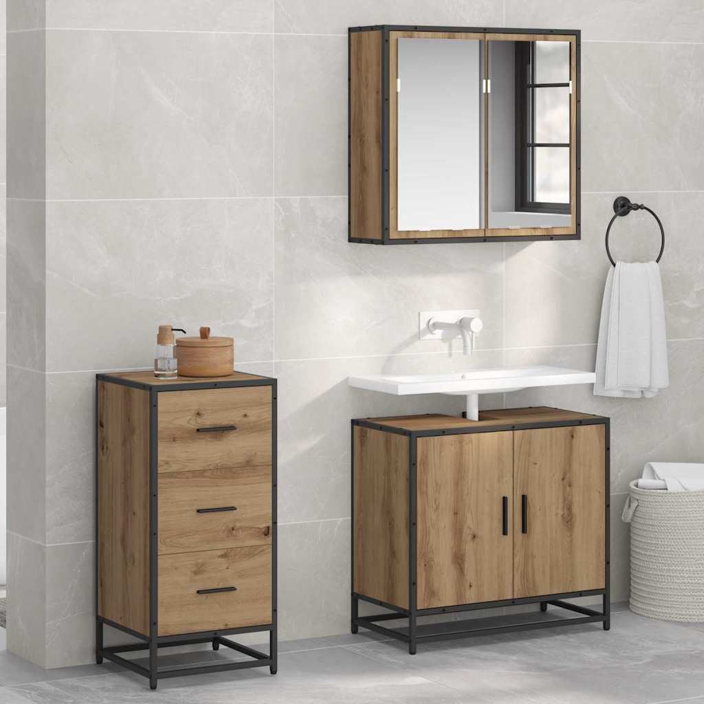 Sideboard Artisan-Eiche 35,5 x 35 x 76 cm