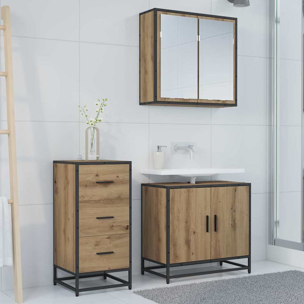 Sideboard Artisan-Eiche 35,5 x 35 x 76 cm