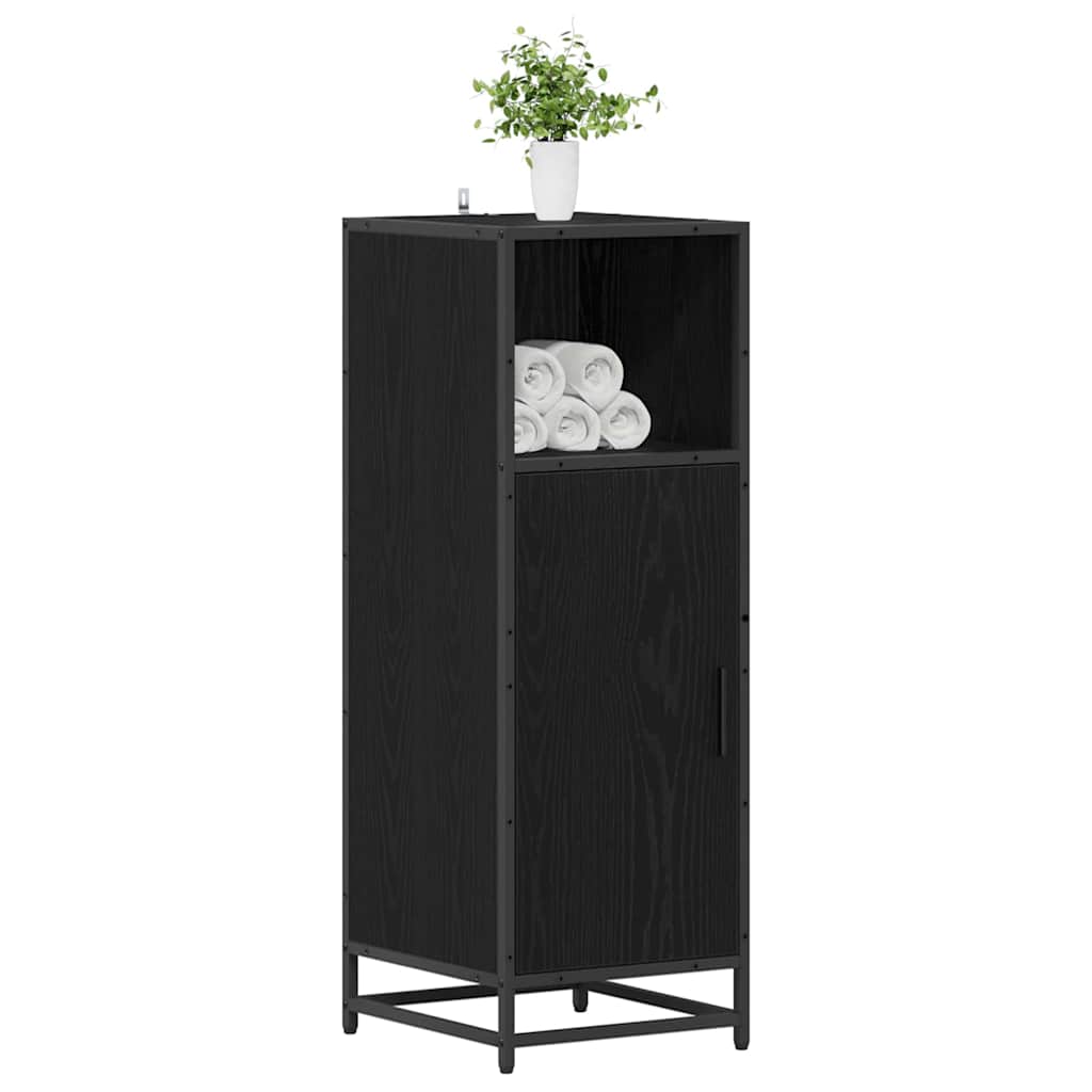 Badezimmermöbel-Set Schwarz Eichen-Optik 35 x 37,5 x 100 cm