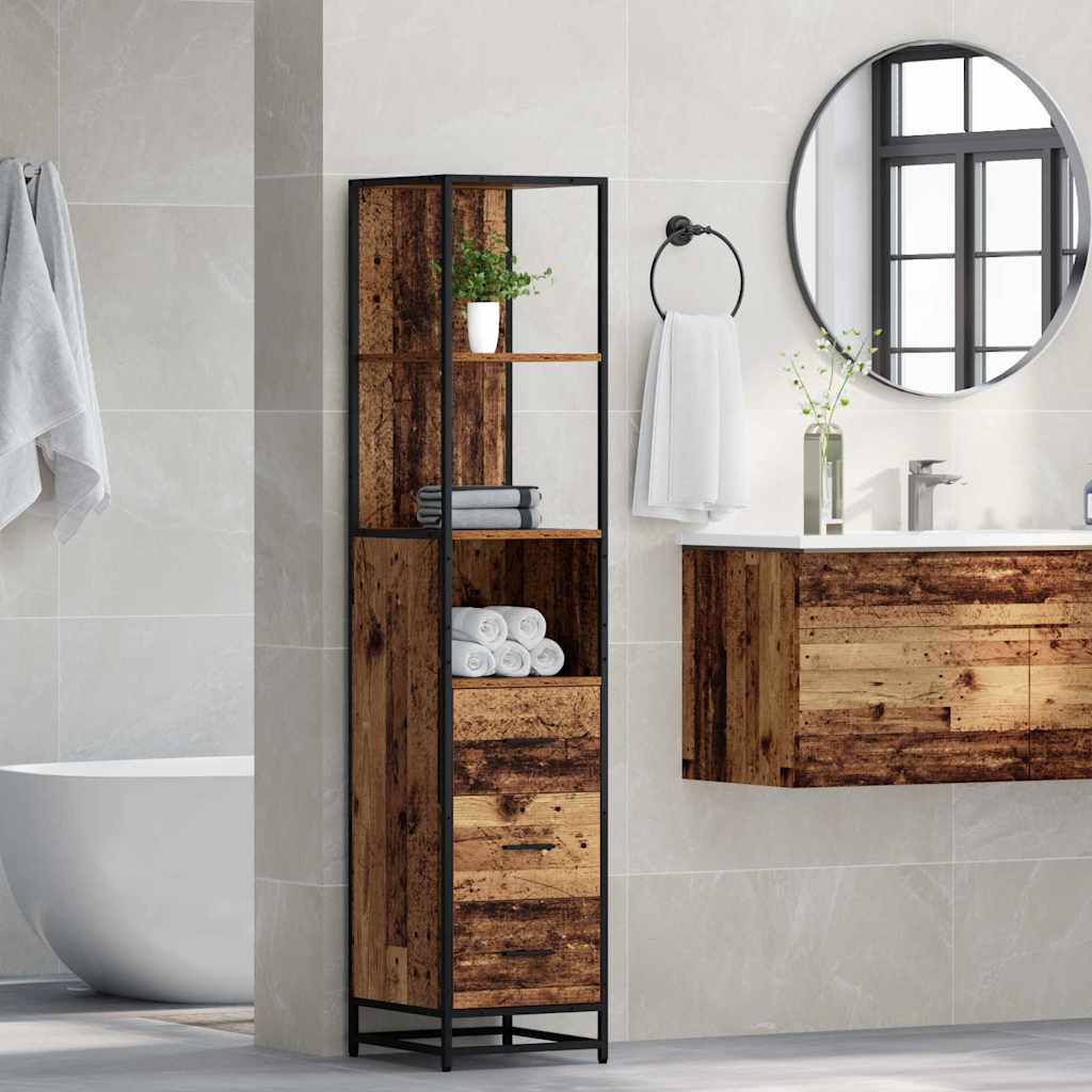 Badezimmermöbel-Set Altholz 35 x 37,5 x 166 cm Holzwerkstoff