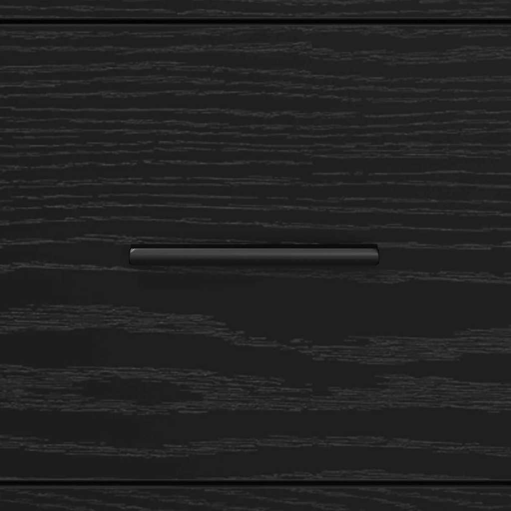 Badezimmermöbel-Set Schwarz Eichen-Optik 35 x 37,5 x 166 cm