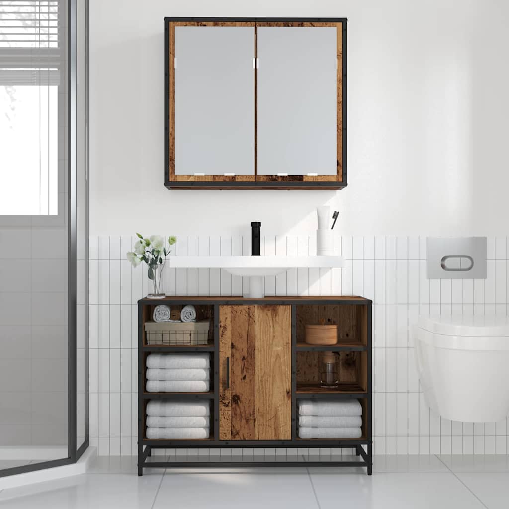 Wandregal Altholz 65 x 20 x 60 cm