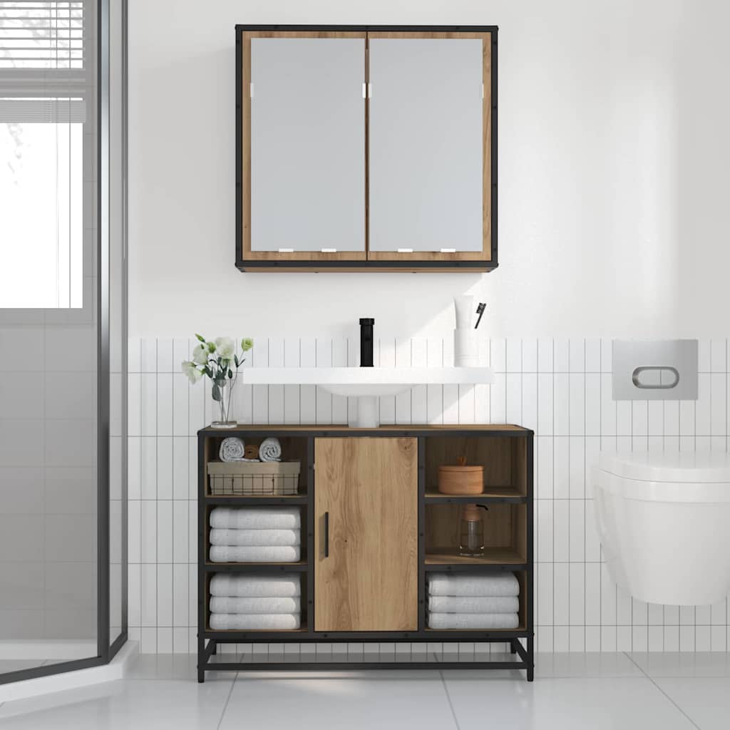 Wandregal Artisan-Eiche 65 x 20 x 60 cm