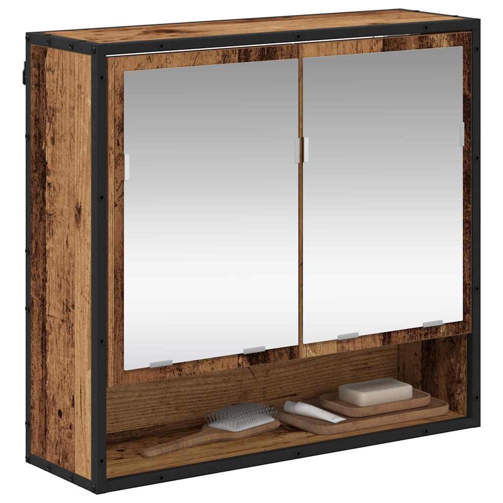 Wandregal Altholz 65 x 20 x 60 cm