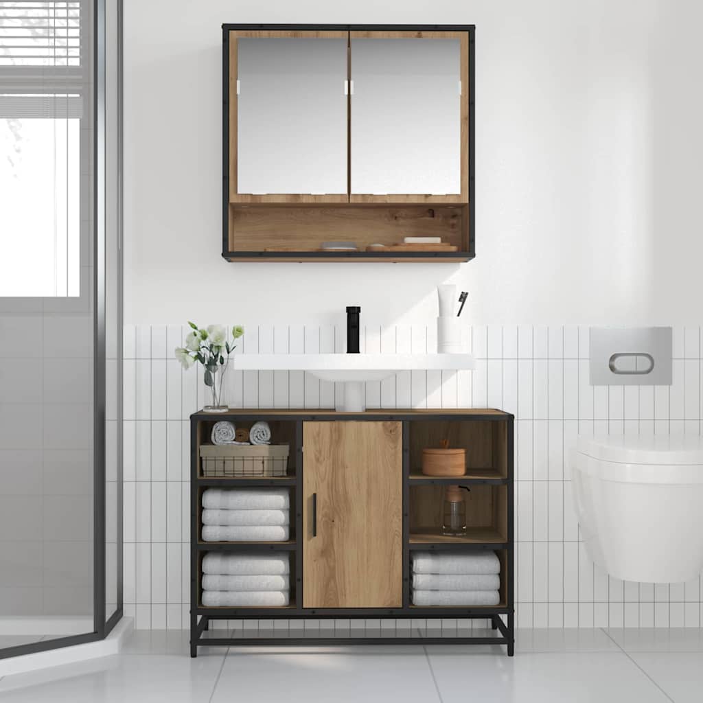 Wandregal Artisan-Eiche 65 x 20 x 60 cm