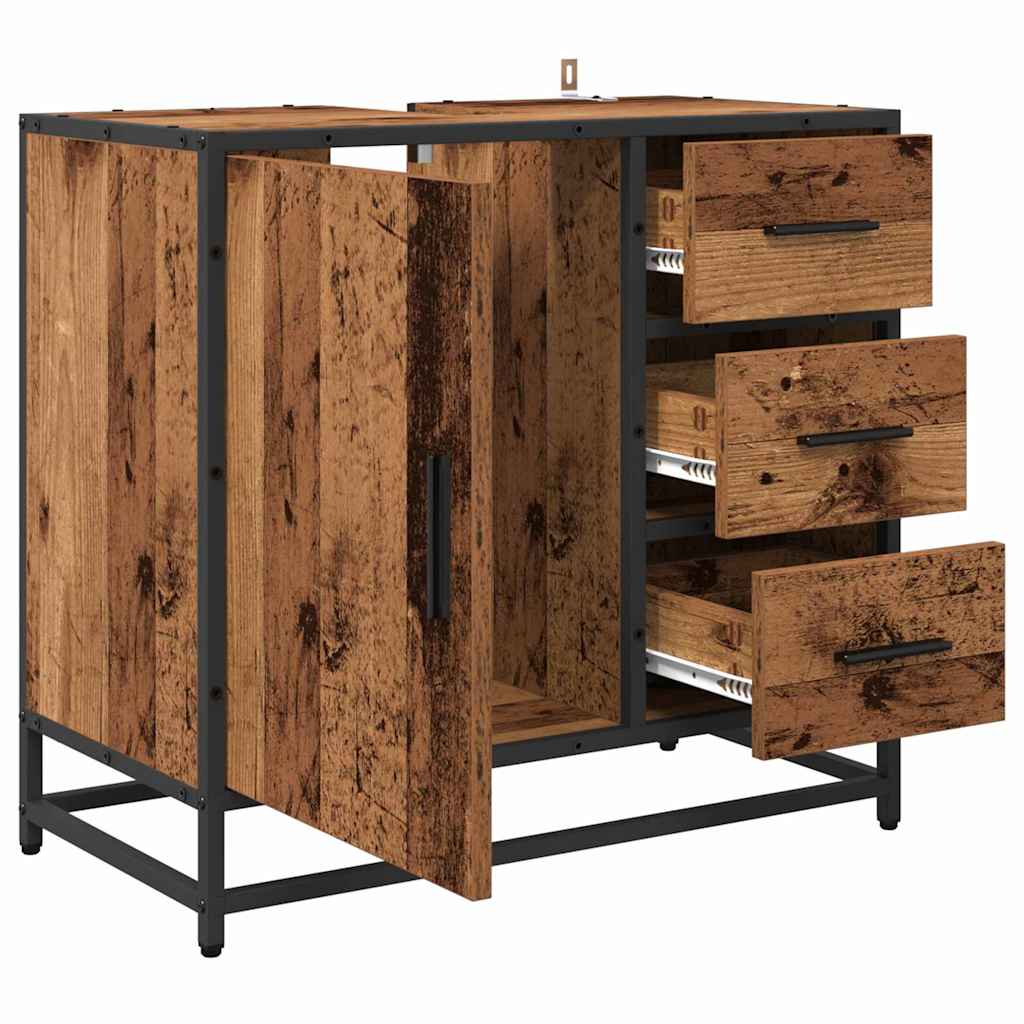 Badezimmerschrank Altholz 65 x 33 x 60 cm Holzwerkstoff