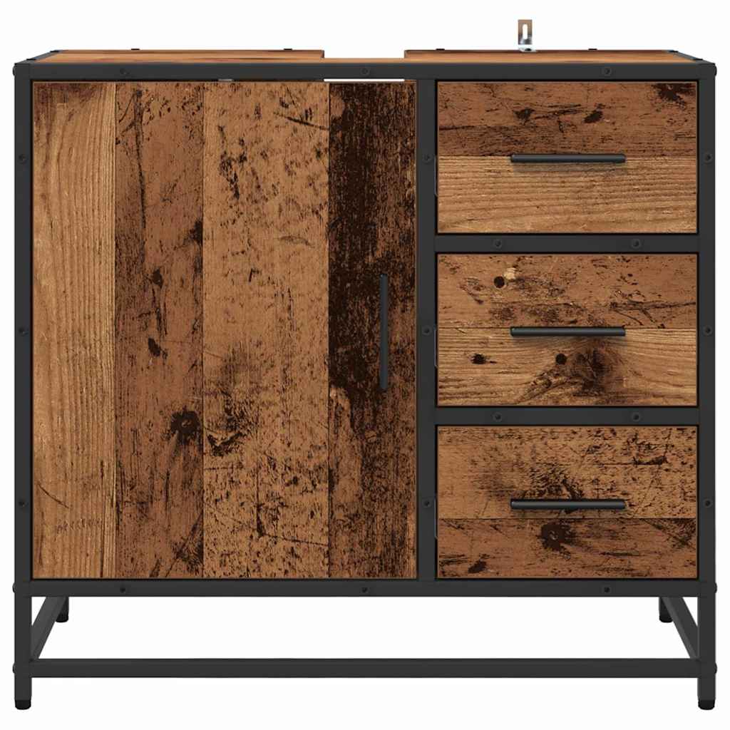 Badezimmerschrank Altholz 65 x 33 x 60 cm Holzwerkstoff