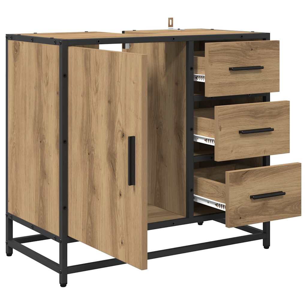 Badezimmerschrank Artisan-Eiche 65 x 33 x 60 cm Holzwerkstoff