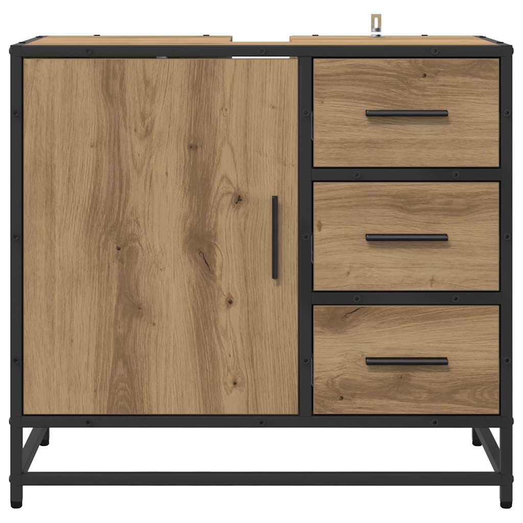 Badezimmerschrank Artisan-Eiche 65 x 33 x 60 cm Holzwerkstoff