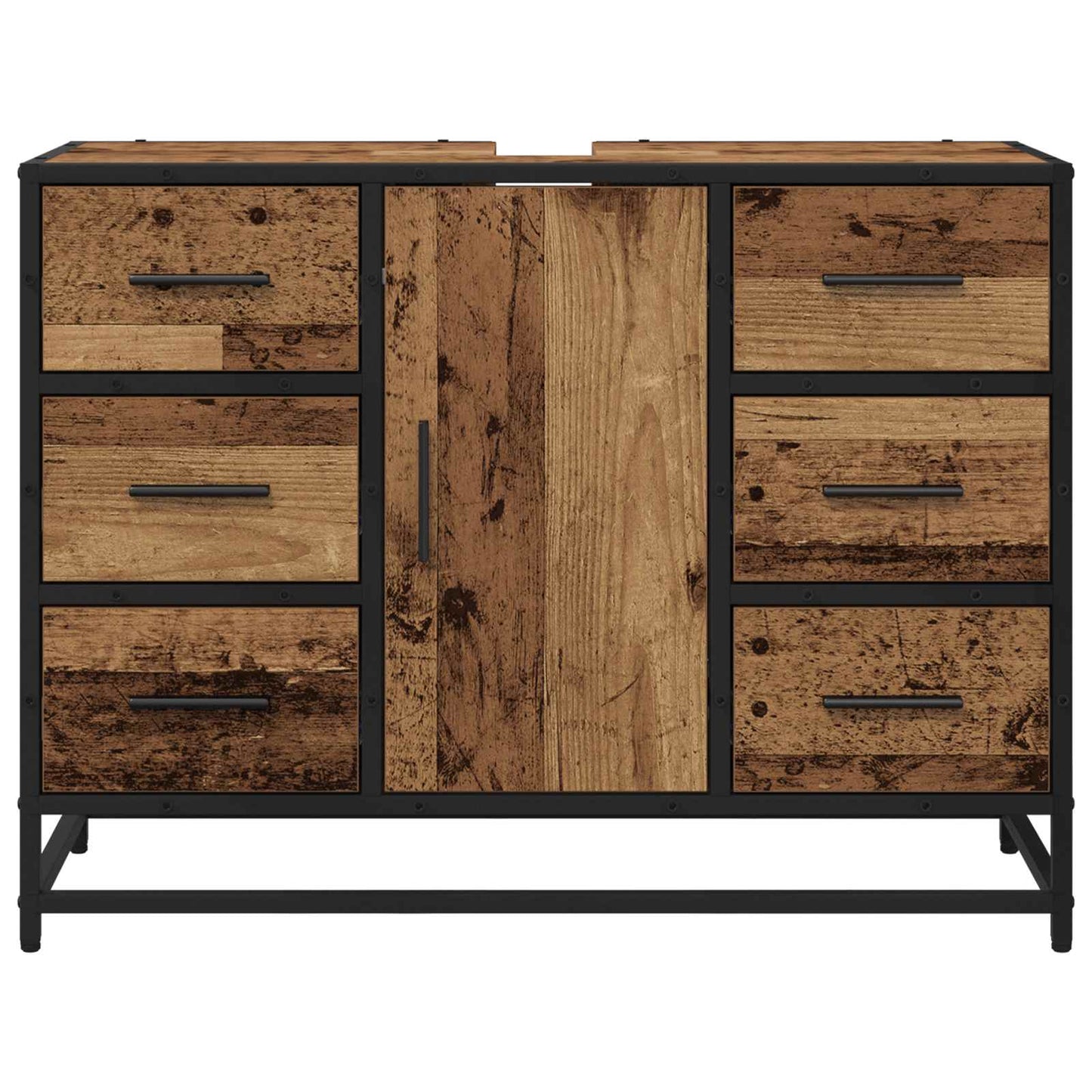 Badezimmerschrank Altholz 80 x 33 x 60 cm Holzwerkstoff