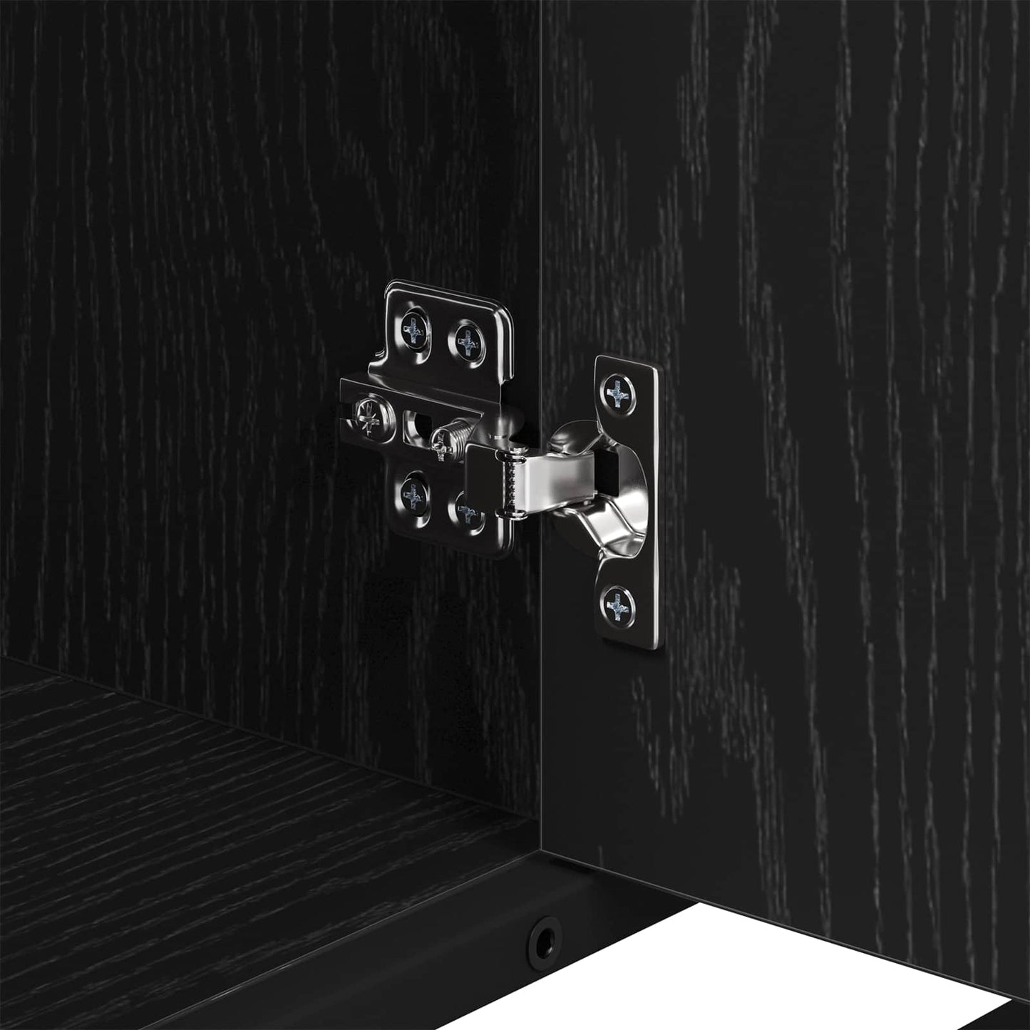 Badezimmerschrank Schwarz Eichen-Optik 80 x 33 x 60 cm