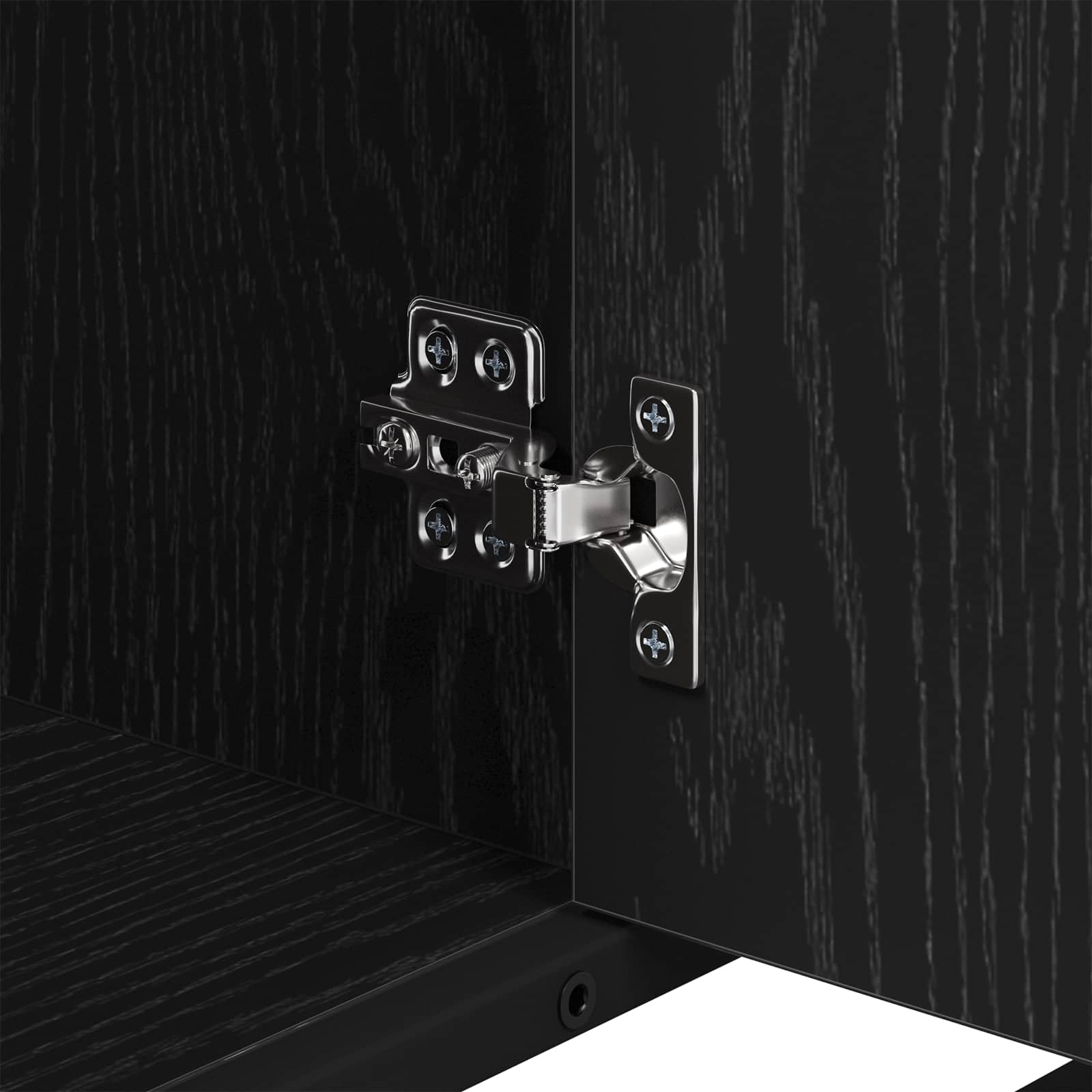 Badezimmerschrank Schwarz Eichen-Optik 80 x 33 x 60 cm