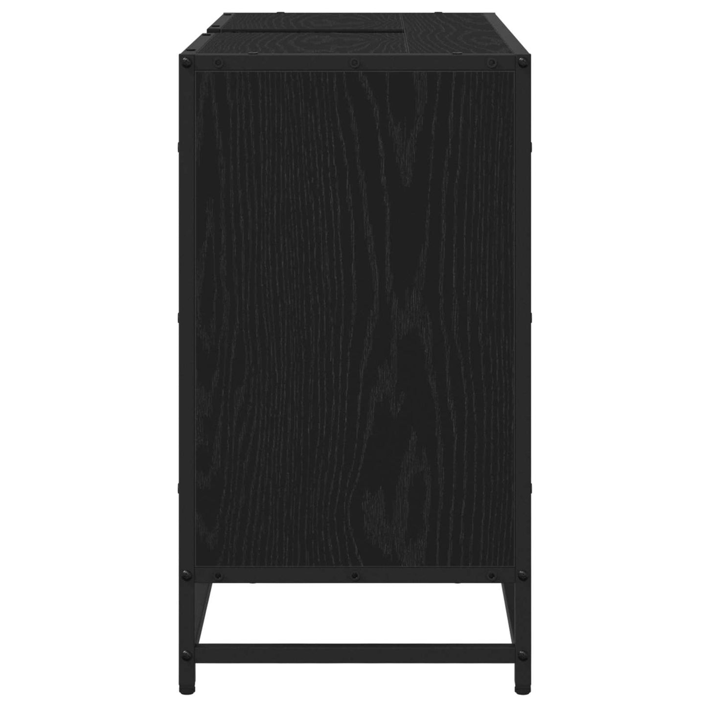 Badezimmerschrank Schwarz Eichen-Optik 80 x 33 x 60 cm
