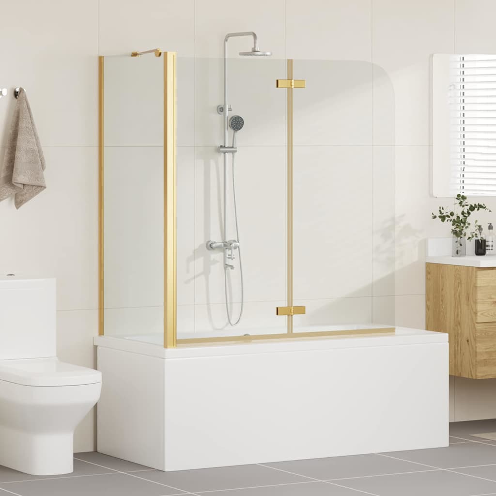 Bad-Duschschirm Gold 120 x 68 x 130 cm