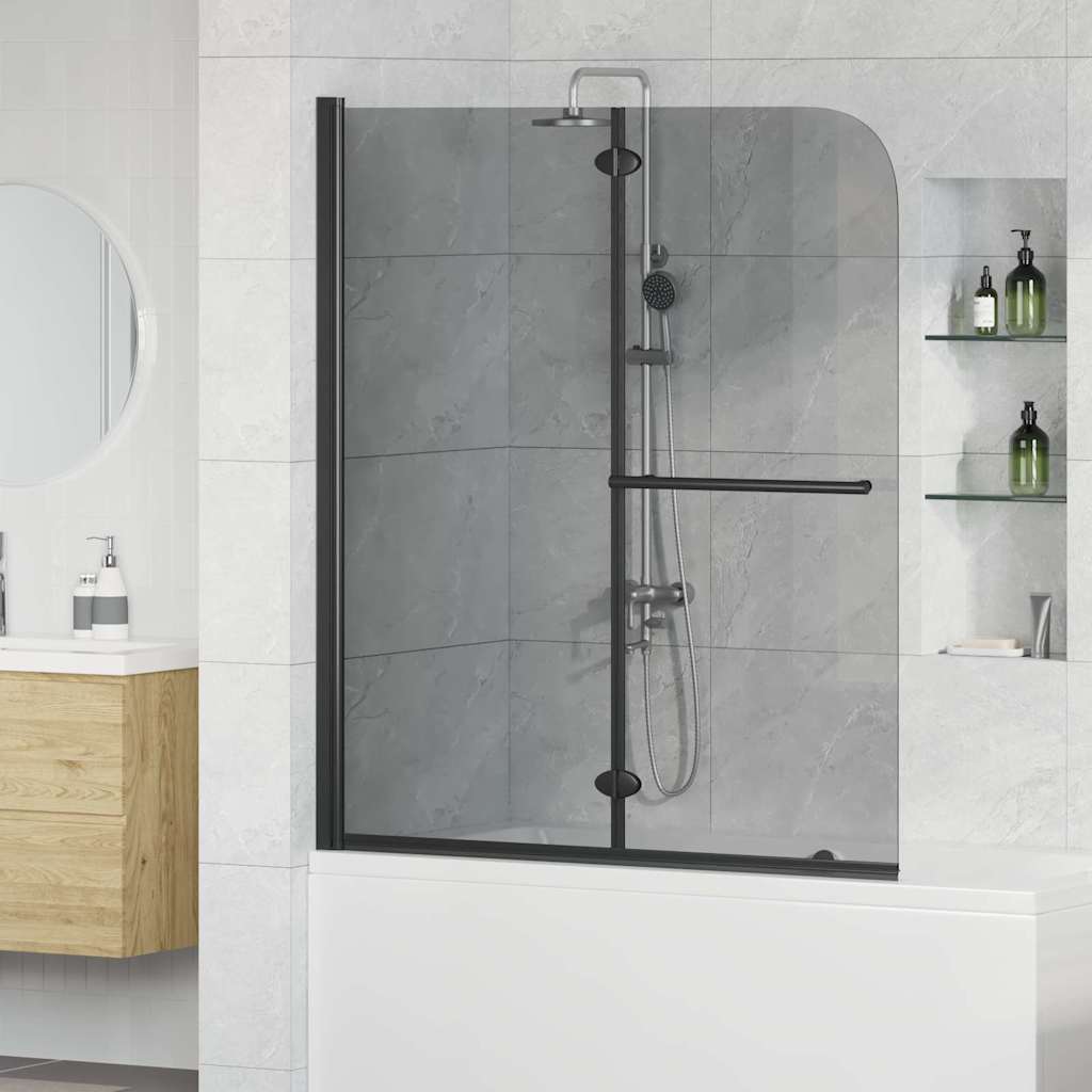 Duschabtrennung Dunkel transparent 120 x 140 cm