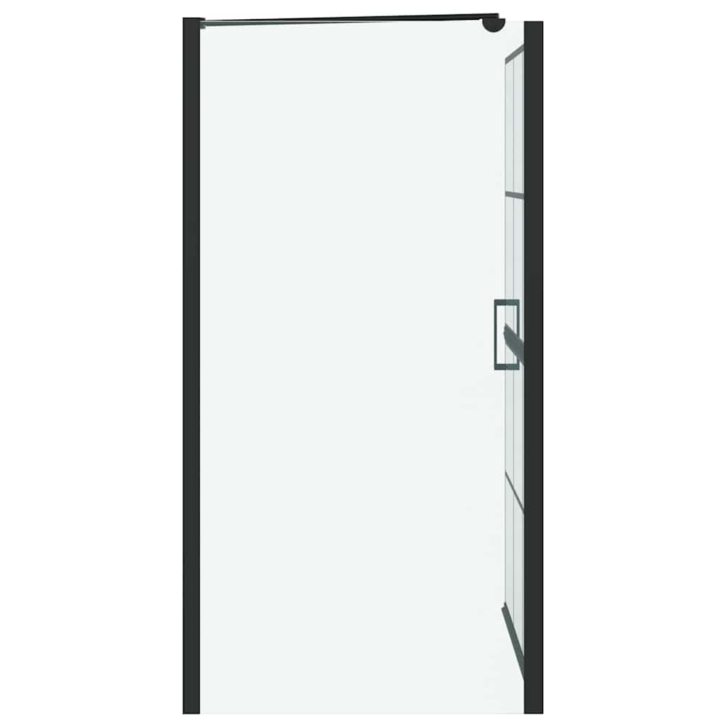 Bad-Duschschirm Schwarz und Transparent 80 x 68 x 128 cm