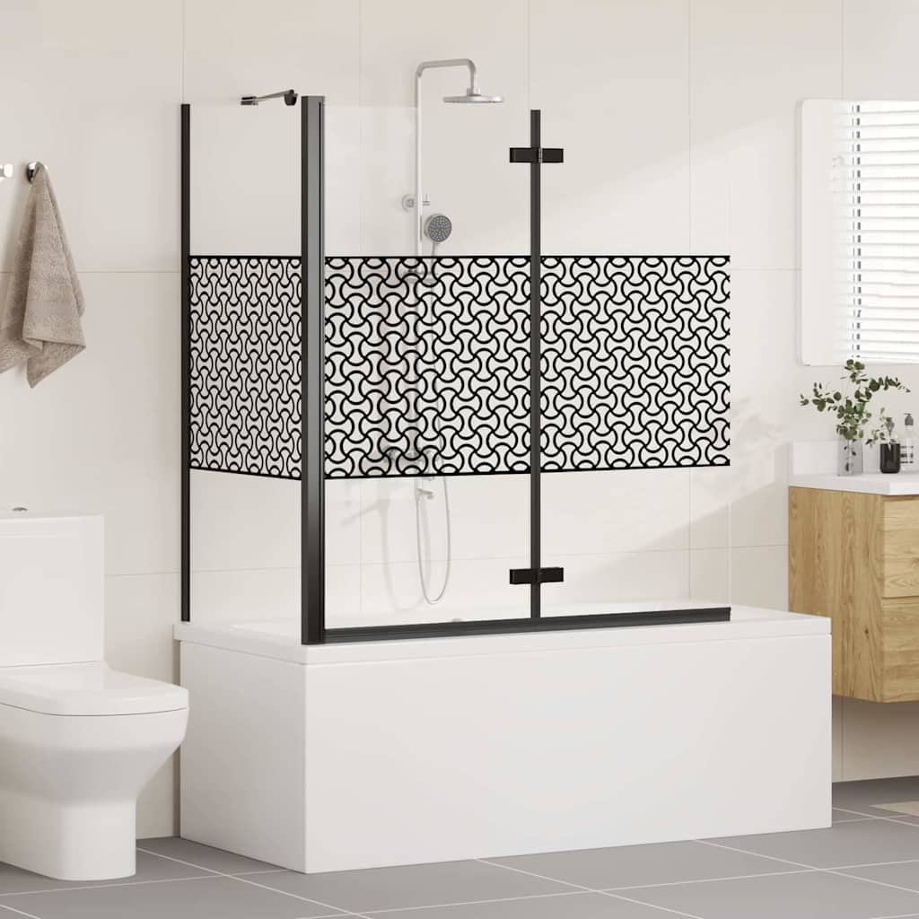 Badabtrennung Geometrisch Schwarz 120 x 67 x 129 cm