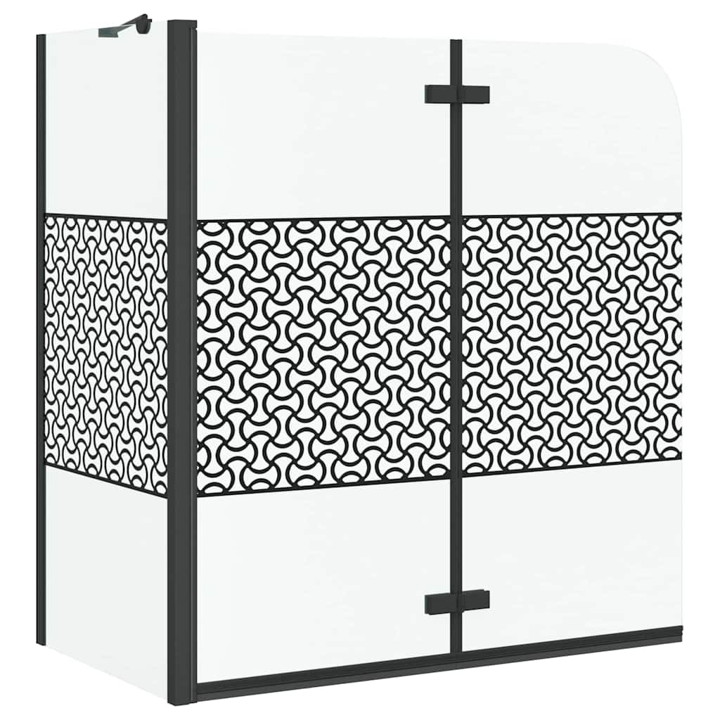 Badabtrennung Geometrisch Schwarz 120 x 67 x 129 cm