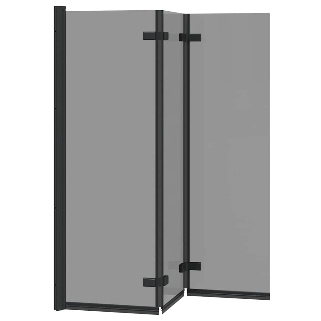 Faltbare Duschkabine Schwarz 130 x 138 cm